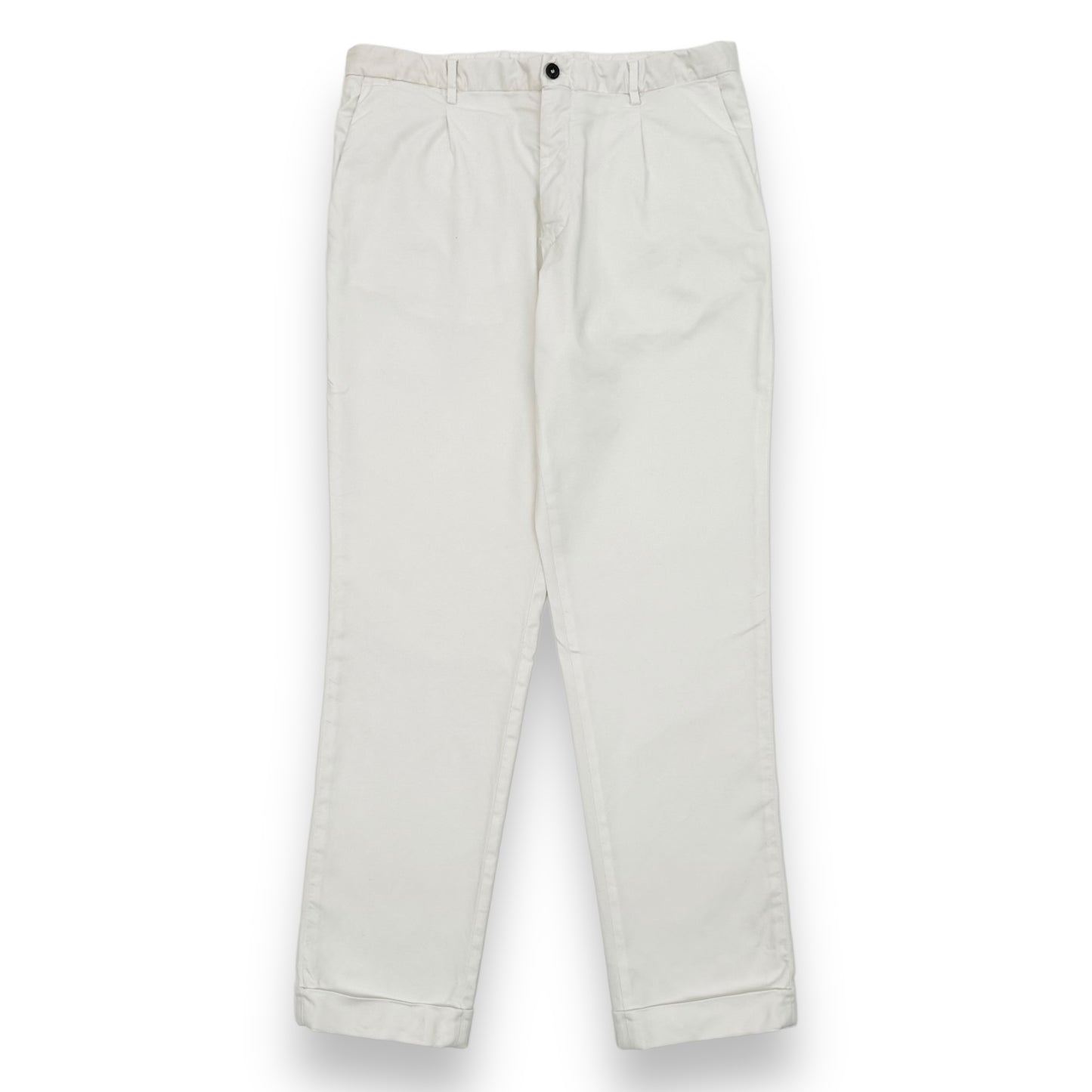 THOM SWEENEY CHINO TROUSERS WHITE L