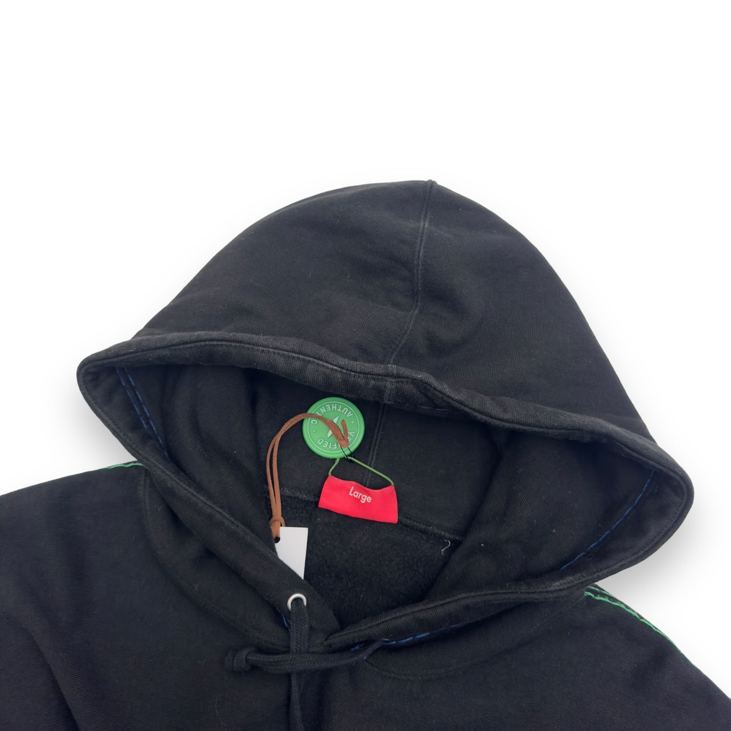 SUPREME FW20 BIG STITCH HOODIE BLACK L