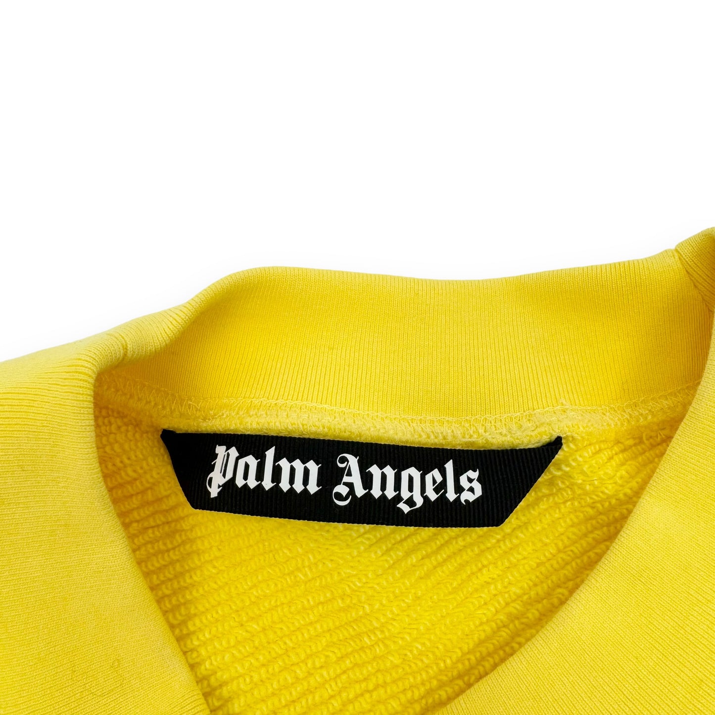 PALM ANGELS 'WORLD IN YOUR HANDS' SWEATSHIRT YELLOW S