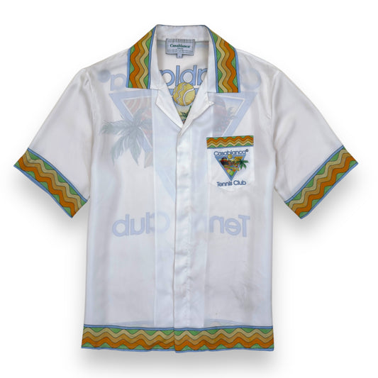 CASABLANCA AFRO CUBISM SILK SHIRT WHITE / MULTICOLOURED S