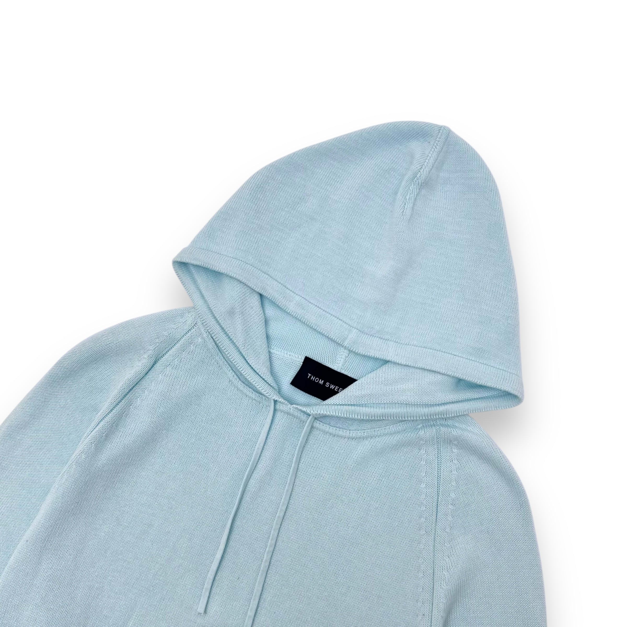 THOM SWEENEY COTTON HOODIE BABY BLUE L