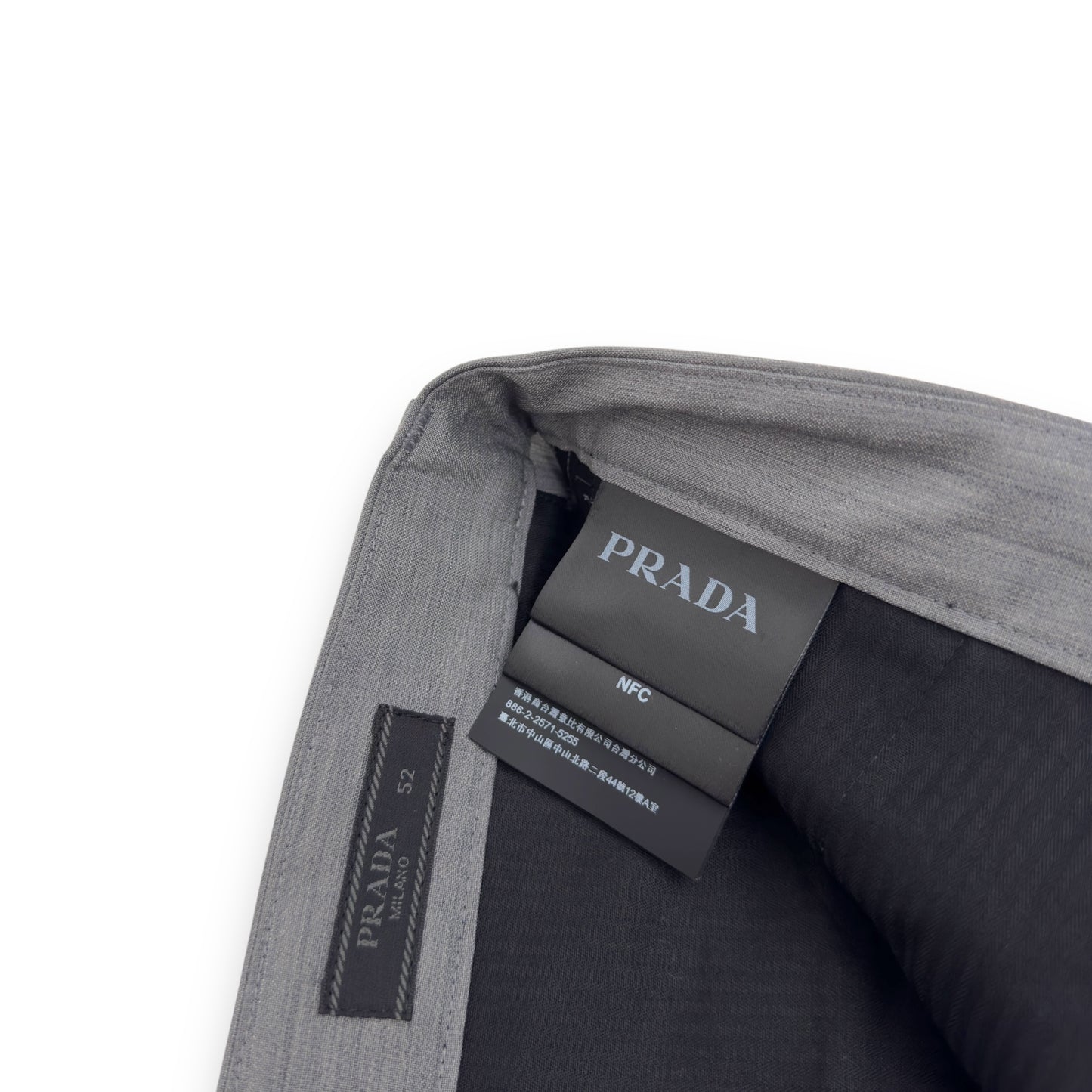 PRADA TRIANGLE-LOGO TAILORED TROUSERS 52 / XL