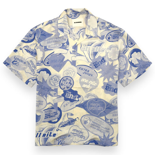 JIL SANDER PRINTED SHIRT BLUE 41 / XL