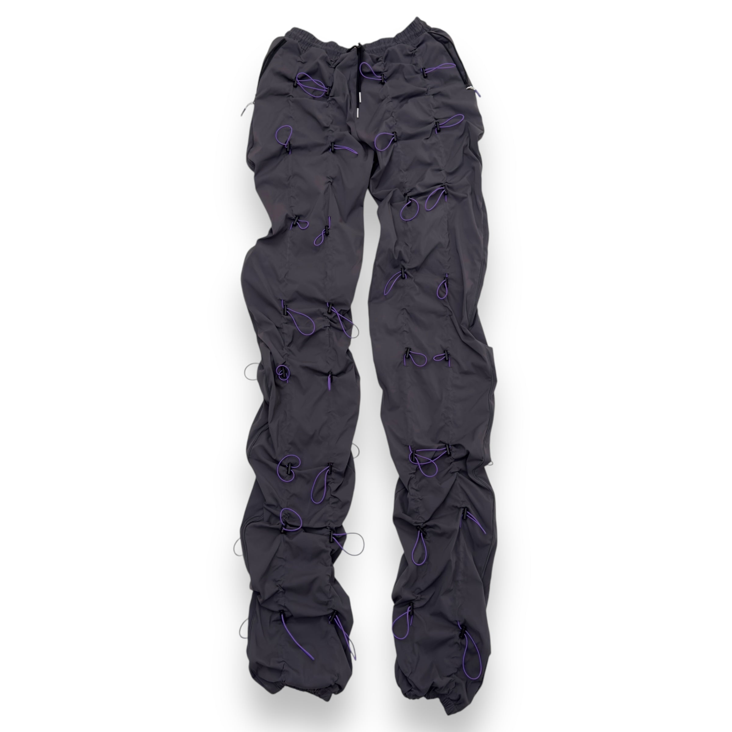 99PERCENTIS GOBCHANG WRINKLE TROUSERS GREY / PURPLE 4 / XL