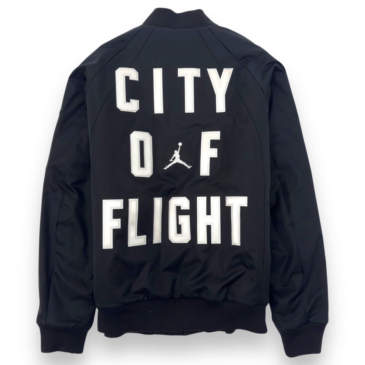 NIKE JORDAN CITY OF FLIGHT MA-1 BOMBER JACKET BLACK / WHITE L