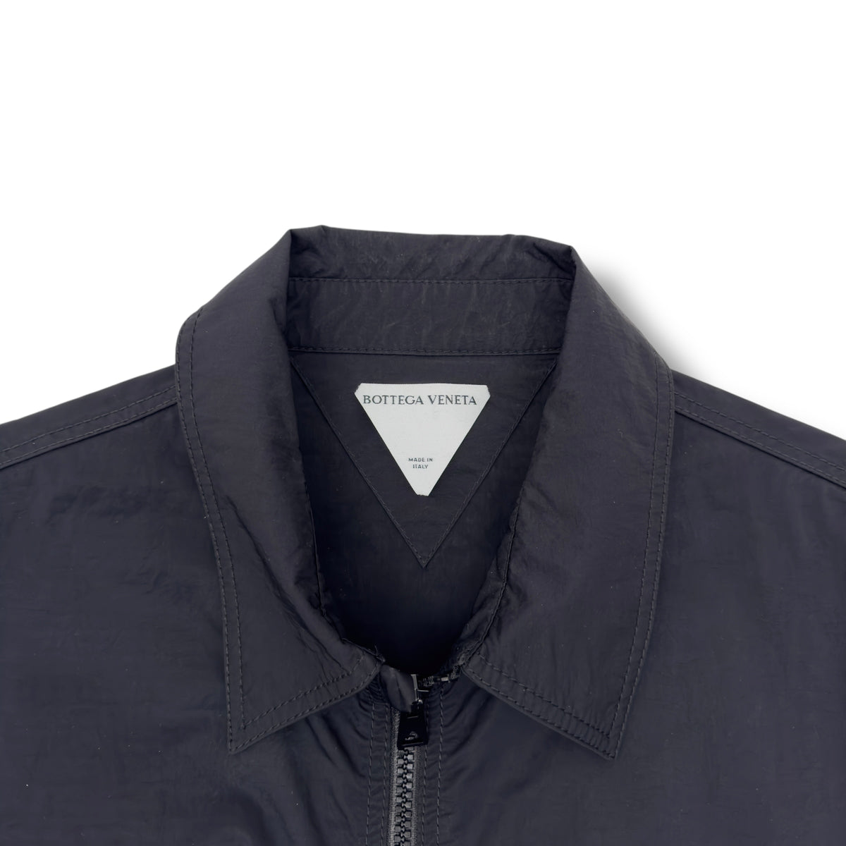 BOTTEGA VENETA NYLON ZIP-UP JACKET BLACK XL