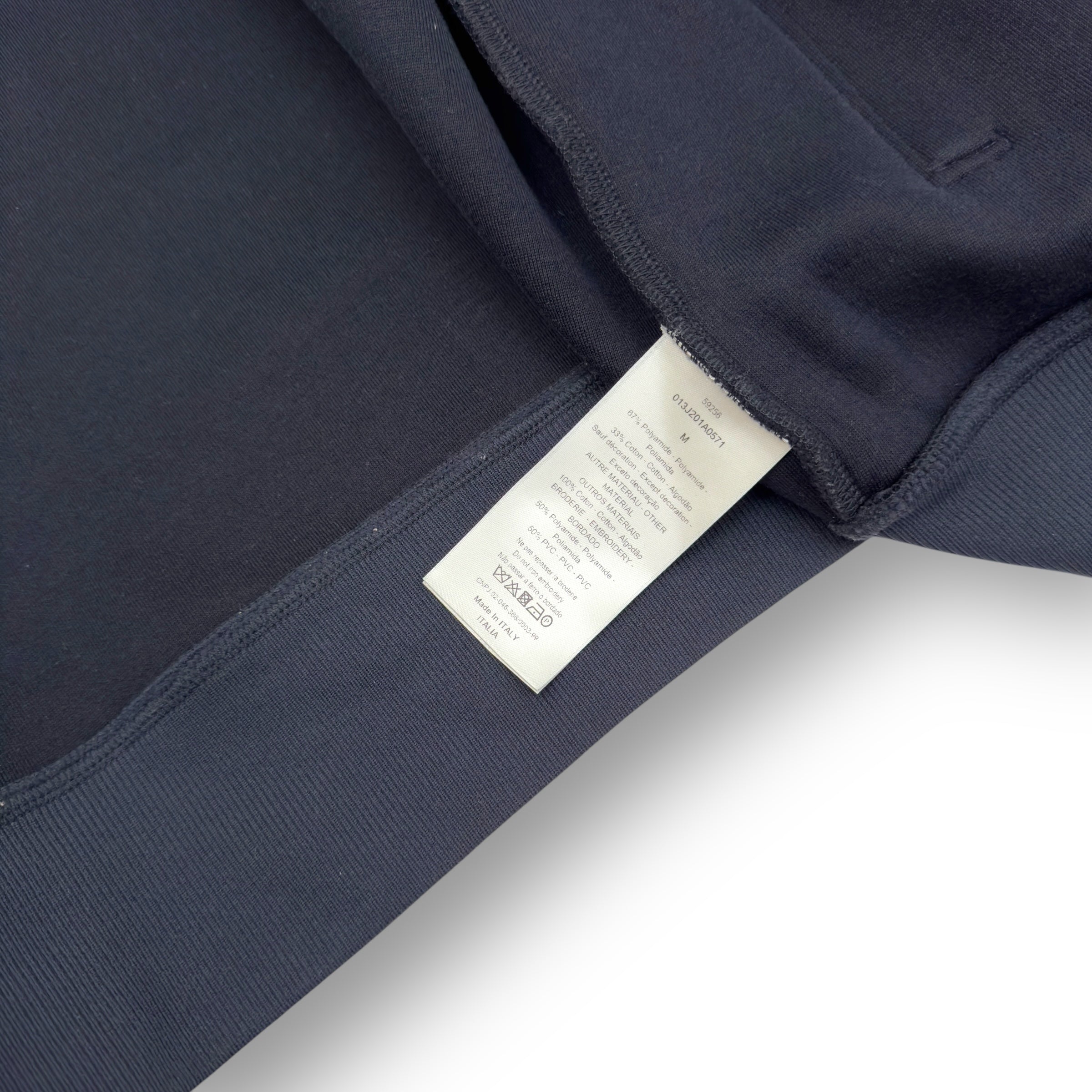 DIOR TECHNICAL FABRIC TRACK JACKET NAVY M
