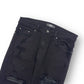 AMIRI MX1 SKINNY FIT LEATHER PATCH DENIM JEANS BLACK W32