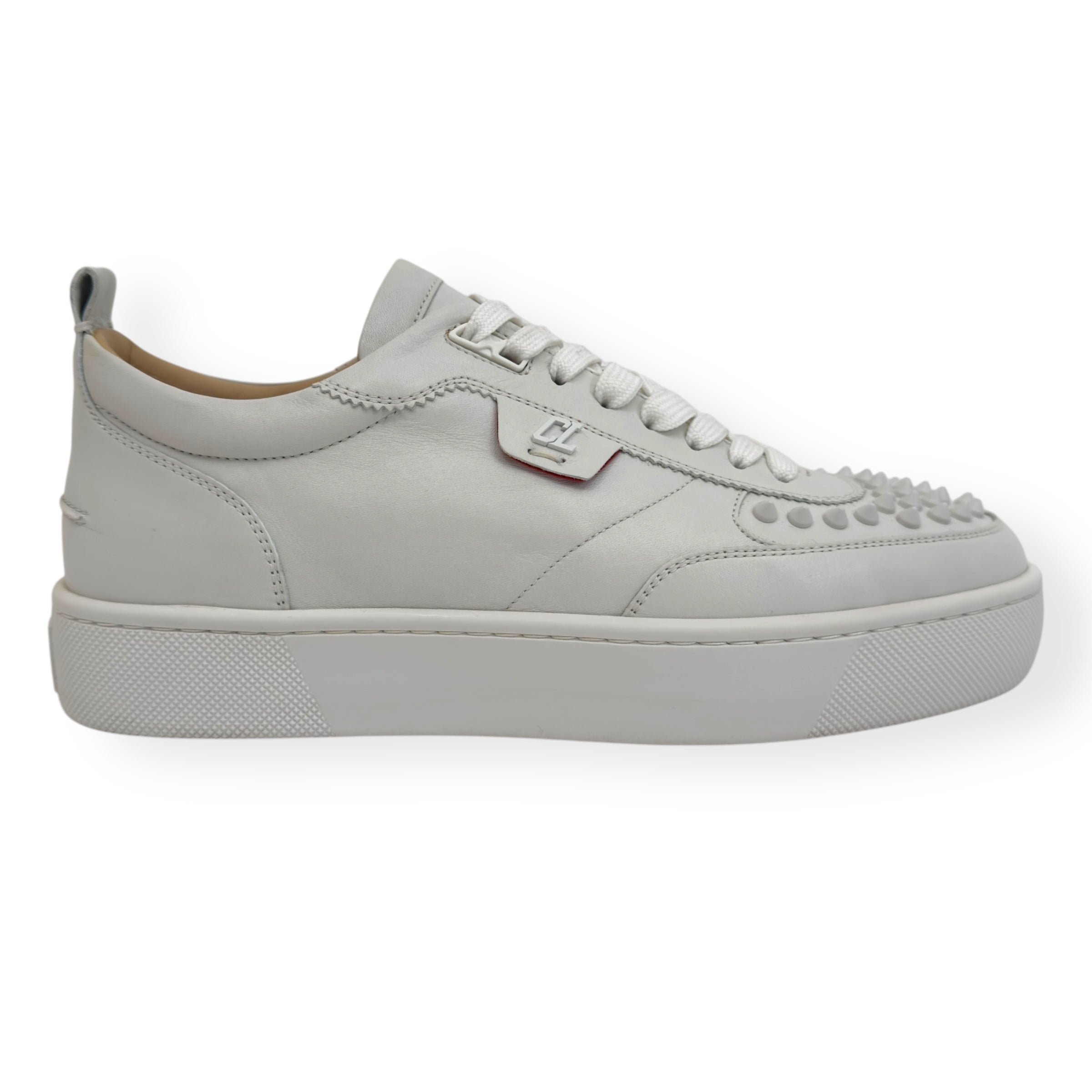 CHRISTIAN LOUBOUTIN HAPPYRUI SPIKE SNEAKER WHITE UK8