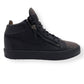 GIUSEPPE ZANOTTI ZIP-UP HIGH TOP SNEAKER BLACK / BRONZE 43 / UK9