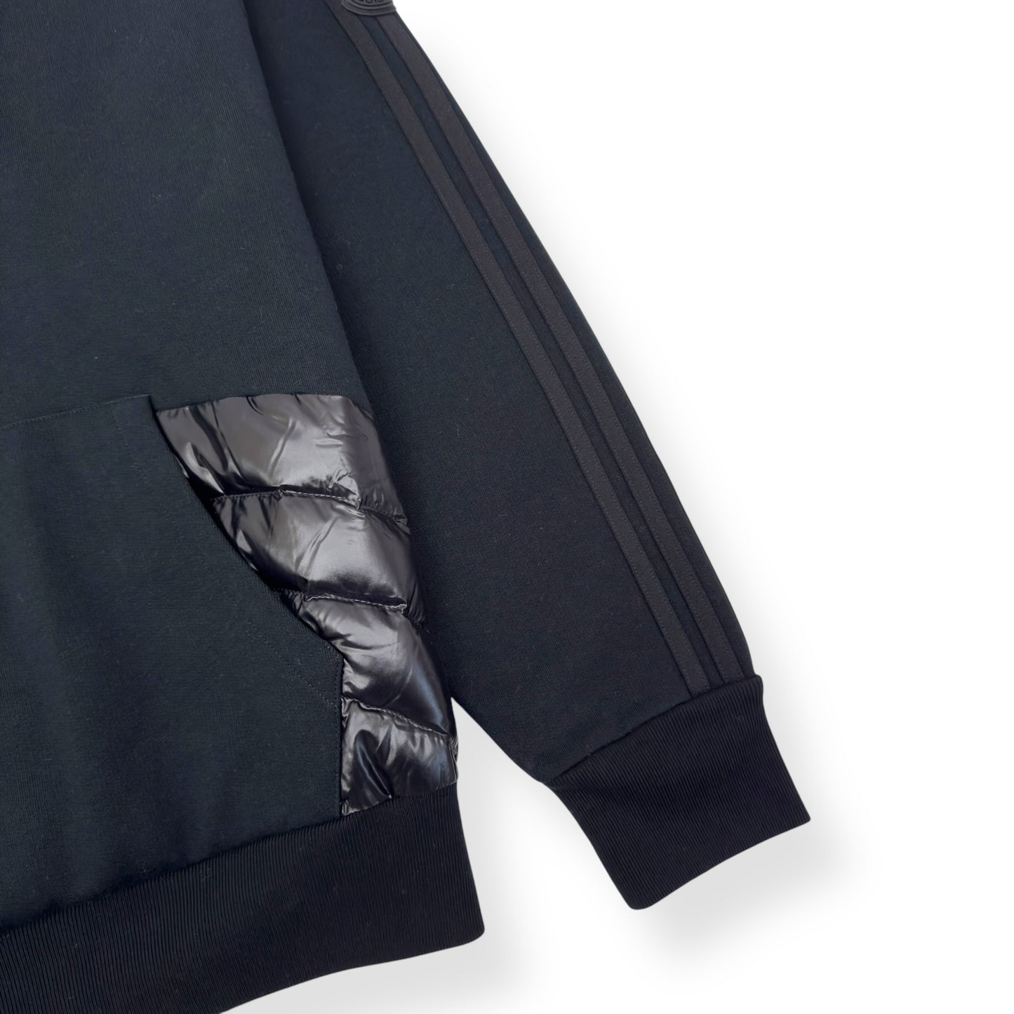 MONCLER GENIUS X ADIDAS DOWN PANNEL HOODIE BLACK 3 / M