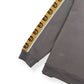 GUCCI TAPE DETAIL COTTON HOODIE GREY / BEIGE M