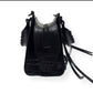 BALENCIAGA NEO CLASSIC CROC EMBOSSED LEATHER SHOULDER BAG BLACK MINI