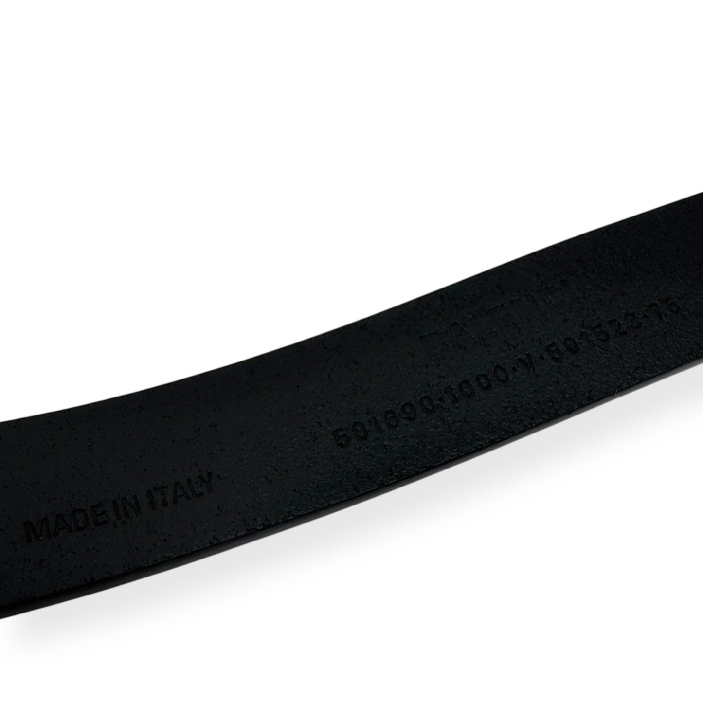 BALENCIAGA BB THIN LEATHER BELT BLACK 75CM