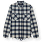 AMIRI DISTRESSED FLANNEL SHIRT BLUE / WHITE M