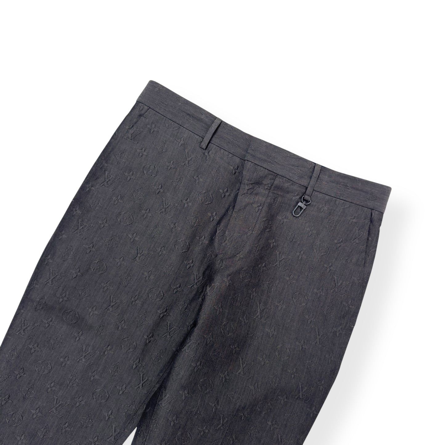 LOUIS VUITTON LOGO EMBROIDERED SLIM FIT TROUSERS S