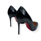 CHRISTIAN LOUBOUTIN LEATHER FIFI SIMPLE HEELS BLACK / RED 36 / UK3