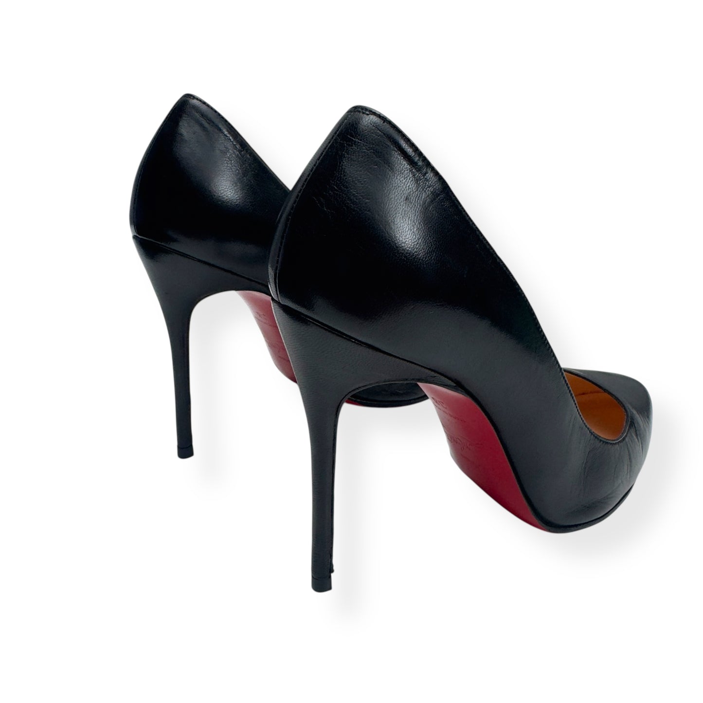 CHRISTIAN LOUBOUTIN LEATHER FIFI SIMPLE HEELS BLACK / RED 36 / UK3