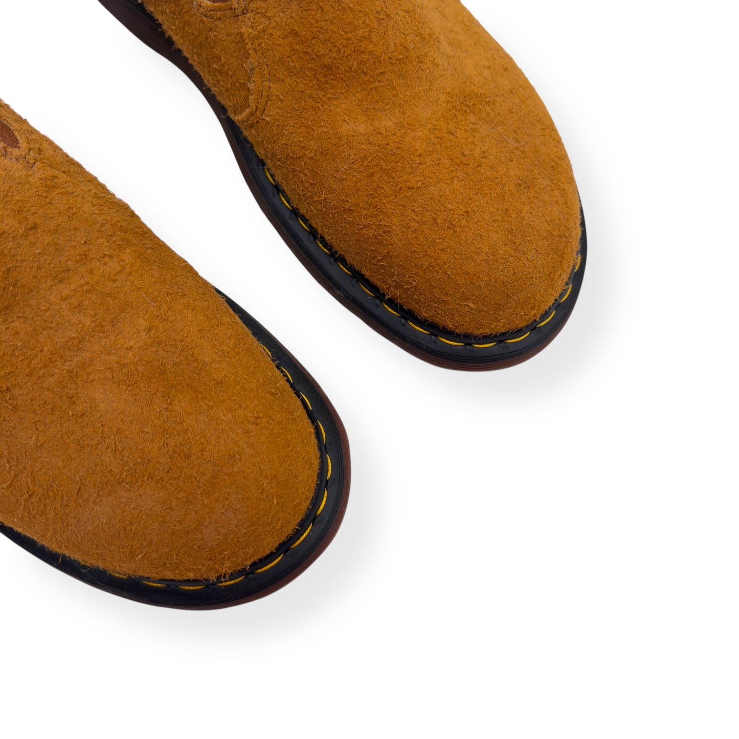 DR. MARTENS ISHAM FAUX SHEARLING LINED SUEDE MULES PECAN BROWN UK11