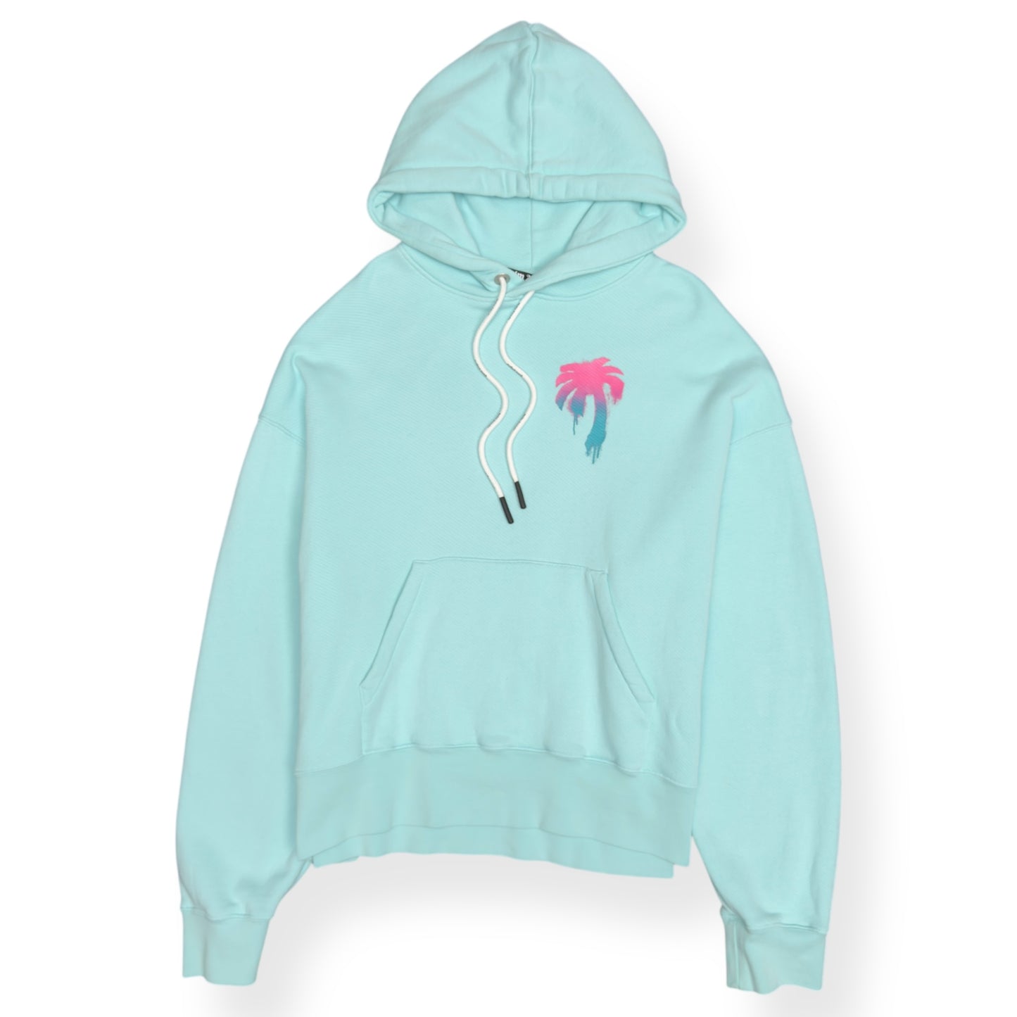PALM ANGELS I LOVE PA PRINT HOODIE BABY BLUE L