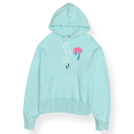 PALM ANGELS I LOVE PA PRINT HOODIE BABY BLUE L