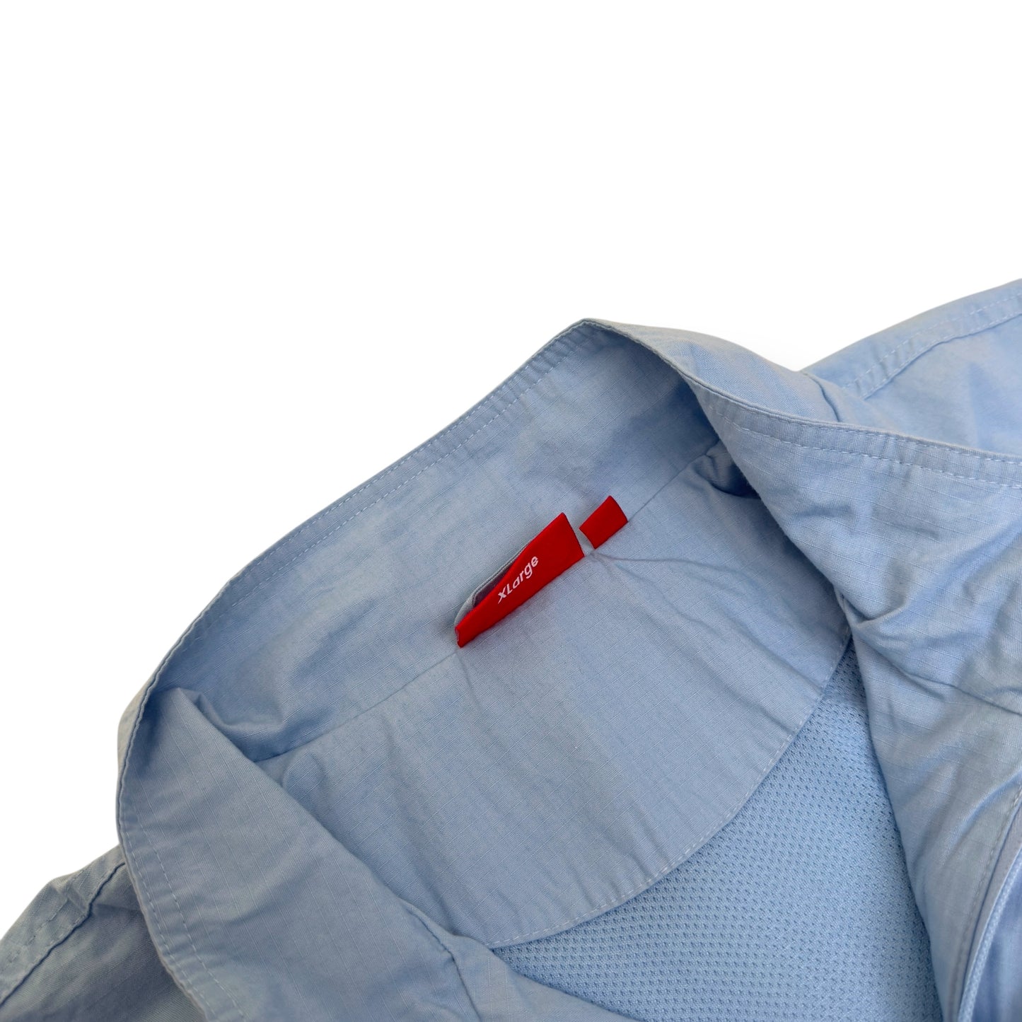 SUPREME SPELLOUT EMBROIDERED RIPSTOP TRACK JACKET BABY BLUE XL