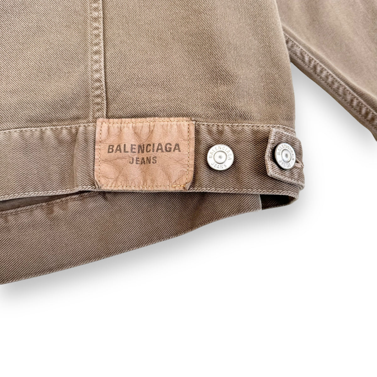 BALENCIAGA YEAR OF THE TIGER OVERSIZED DENIM JACKET OLIVE / KHAKI S