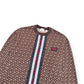 BURBERRY MONOGRAM STRIPE PRINT COTTON SWEATSHIRT BROWN M