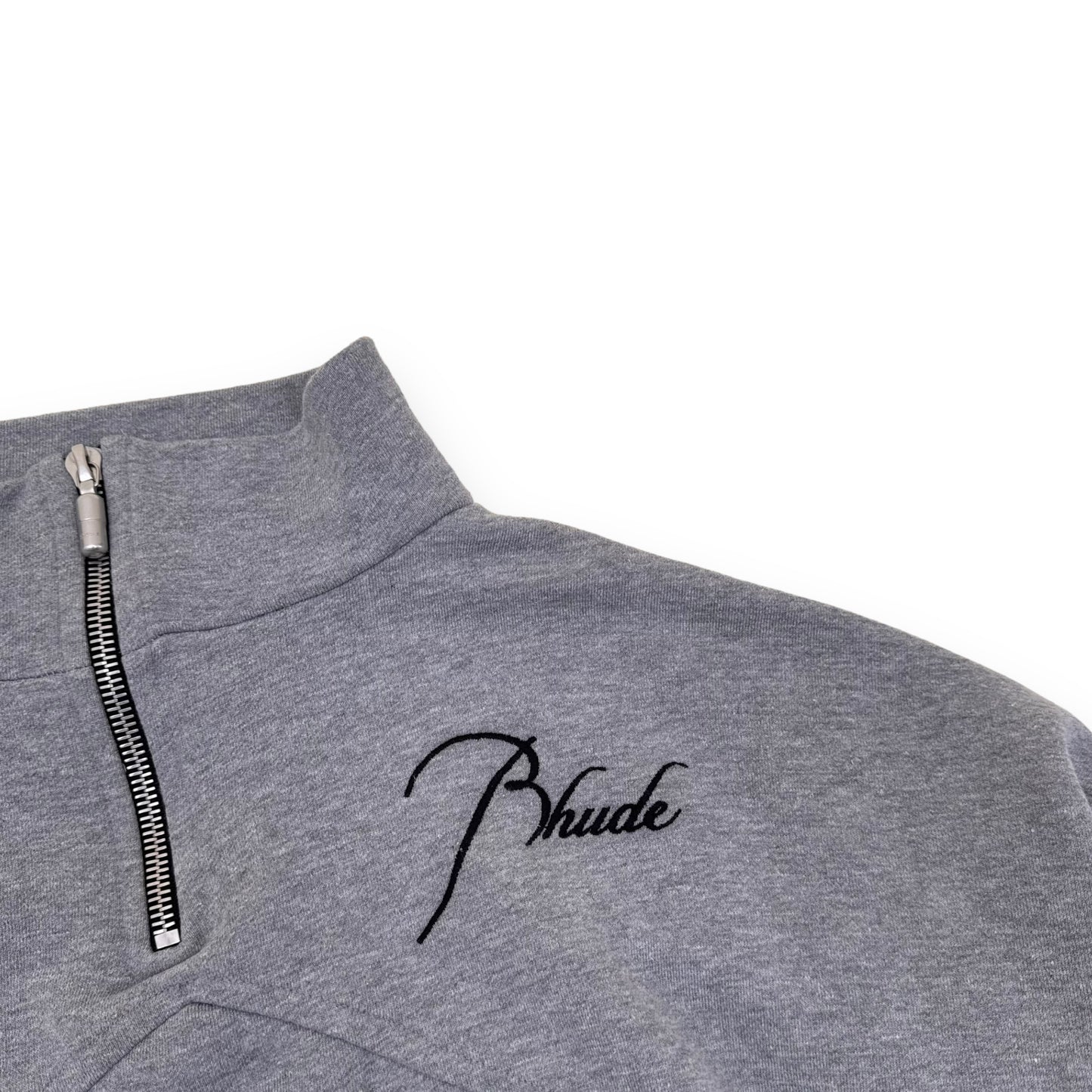 RHUDE MOCK NECK LONG SLEEVE SWEATSHIRT GREY S