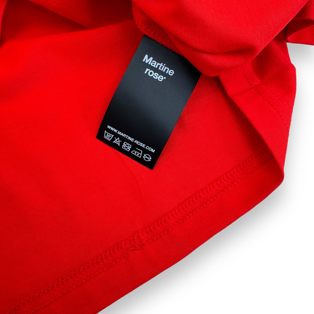 MARTINE ROSE OVERSIZED LONG SLEEVE T-SHIRT RED XL