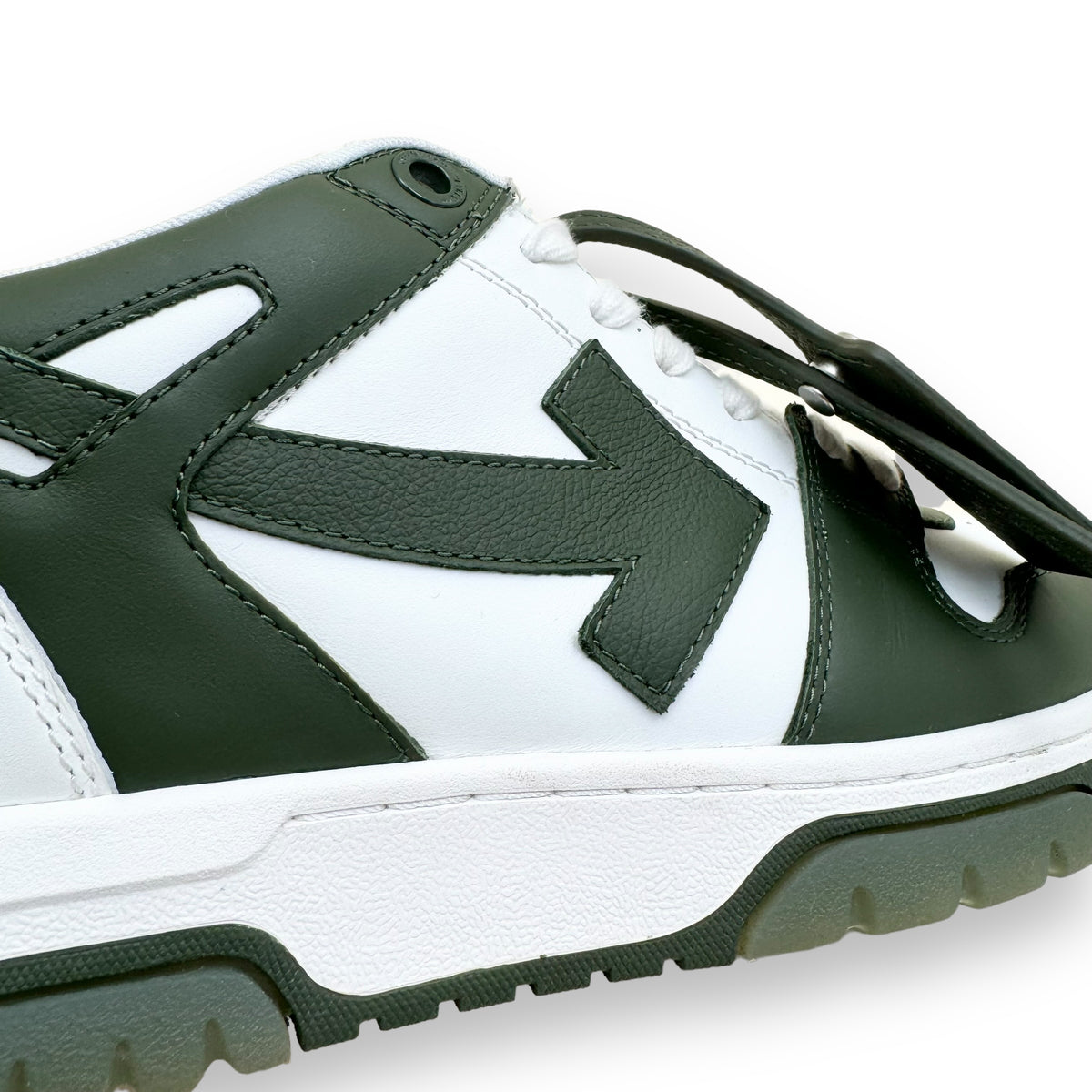 OFF-WHITE OUT OF OFFICE SNEAKER GREEN / WHITE UK9