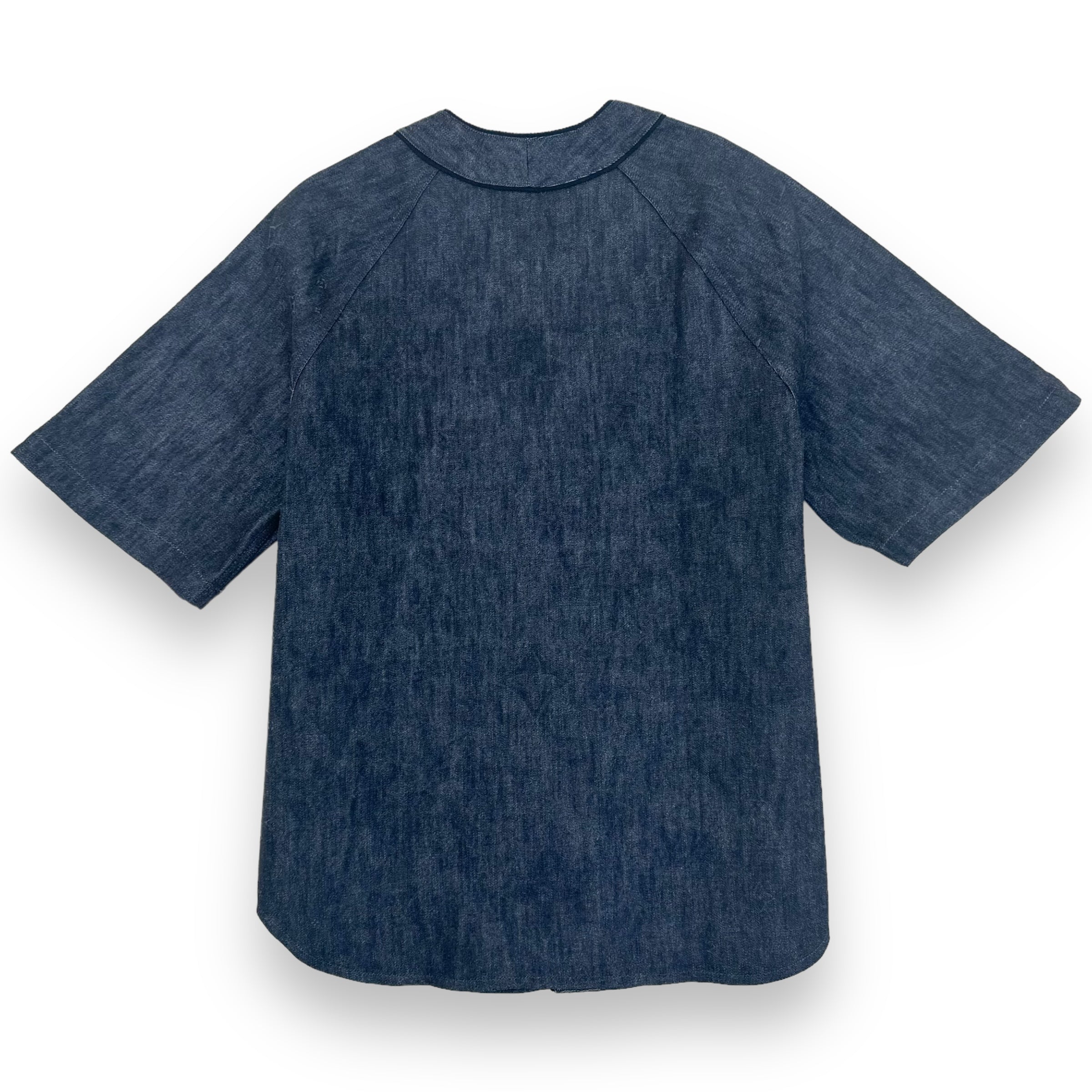 LOUIS VUITTON EMBOSSED MONOGRAM BASEBALL SHIRT SS22 GREY L