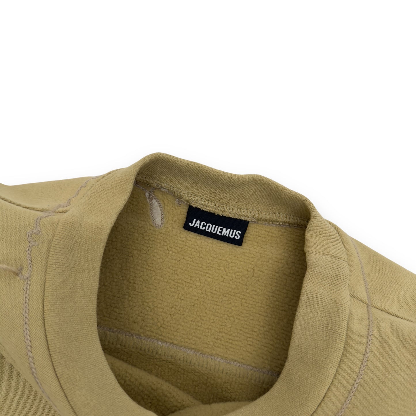 JACQUEMUS LOGO EMBROIDERED SWEATSHIRT BEIGE L