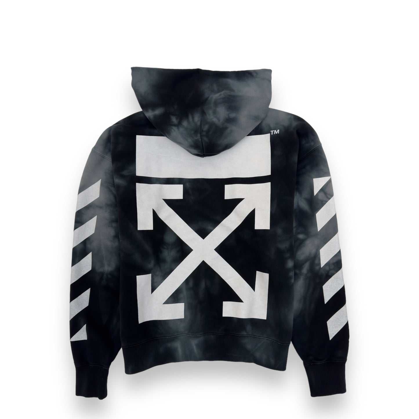 OFF-WHITE TIE-DYE HOODIE GREY L