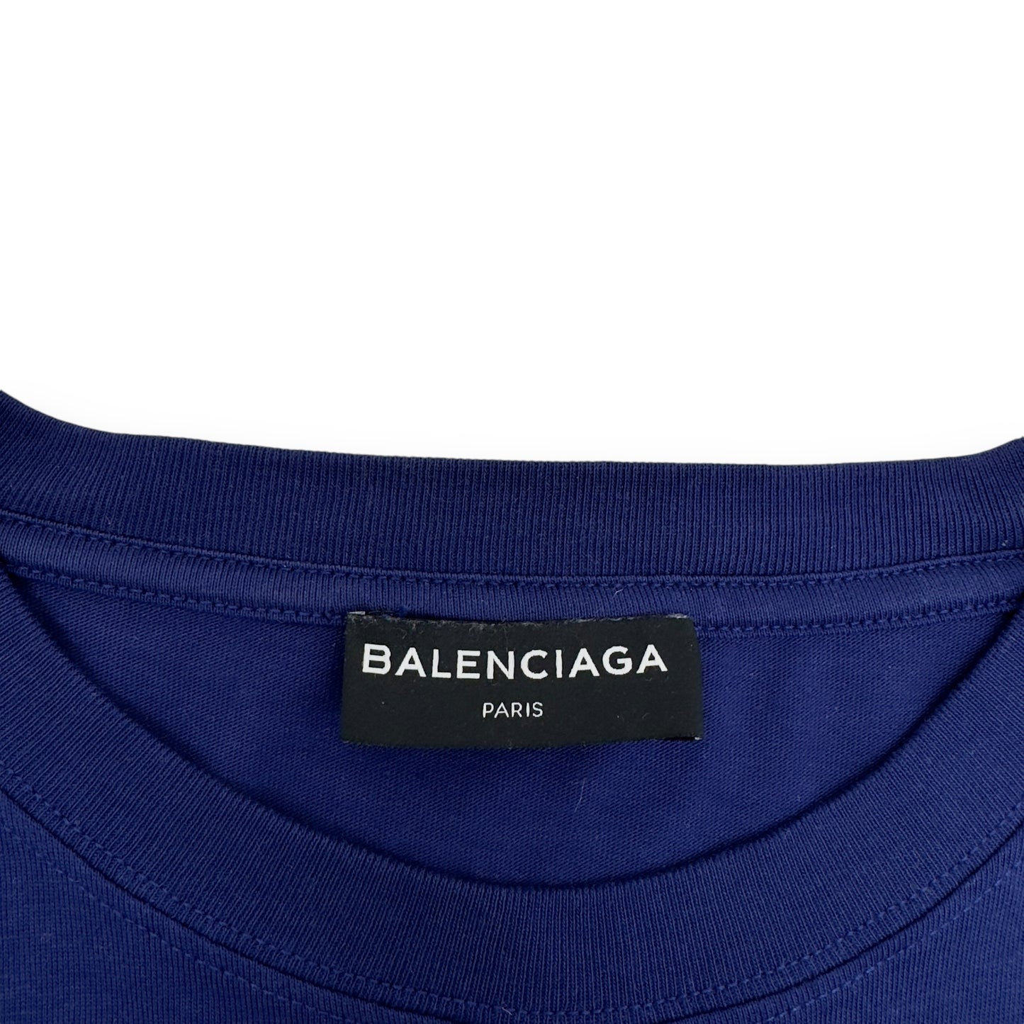 BALENCIAGA POLITICAL LOGO T-SHIRT BLUE L