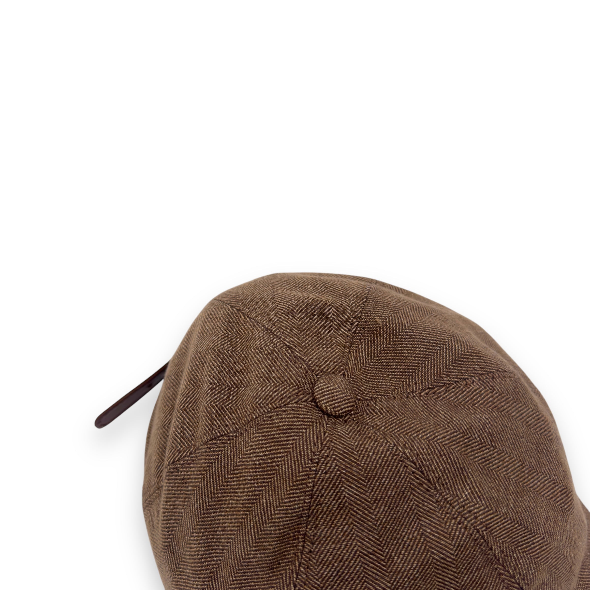 THOM SWEENEY COTTON / LEATHER CAP BROWN L