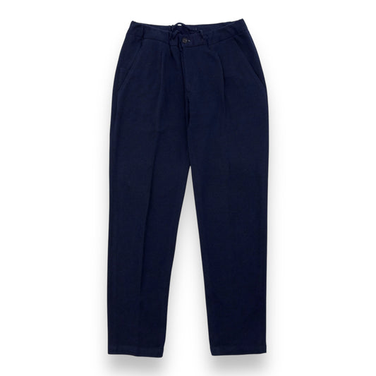 THOM SWEENEY BESPOKE WOOL TROUSERS NAVY BLUE W32”