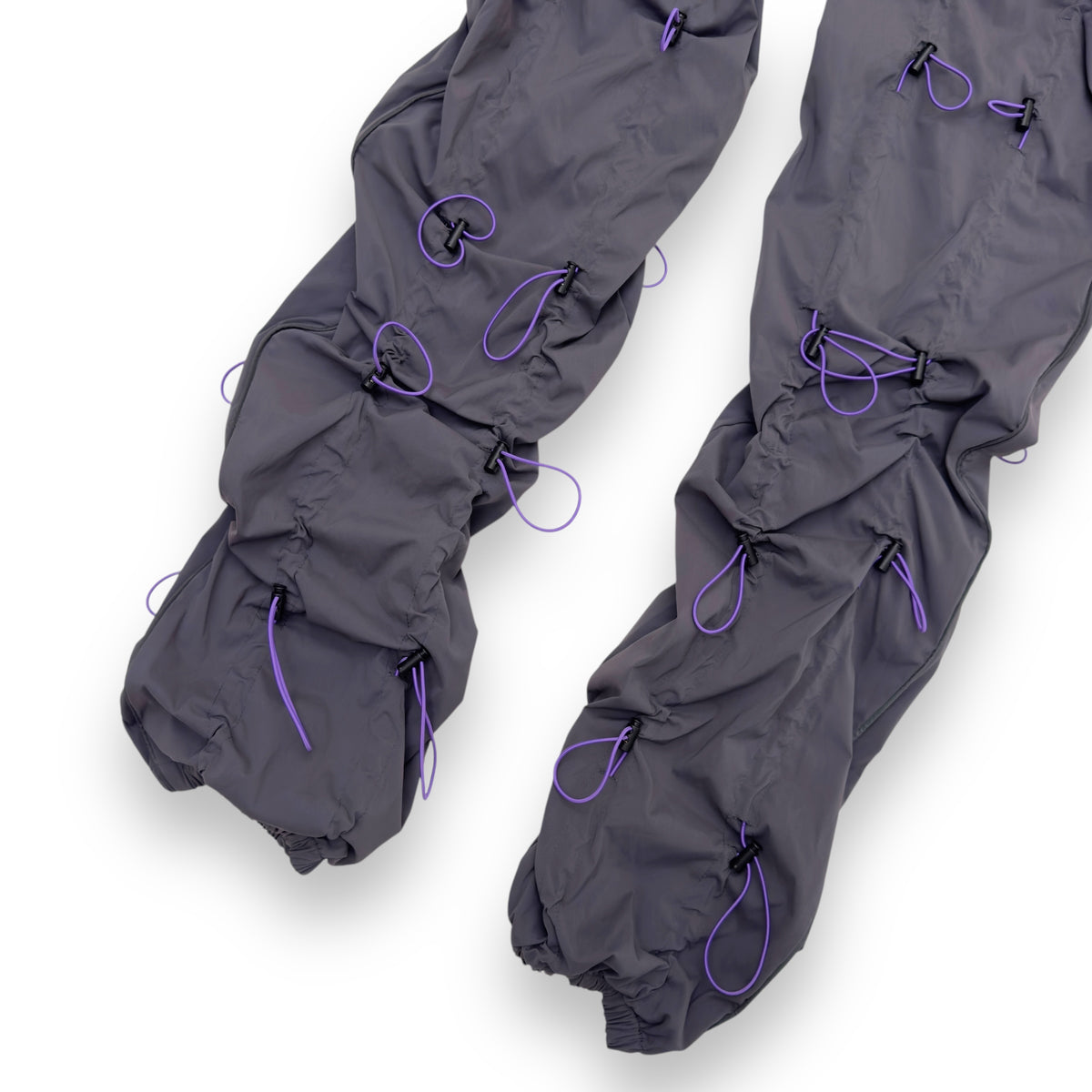 99PERCENTIS GOBCHANG WRINKLE TROUSERS GREY / PURPLE 4 / XL