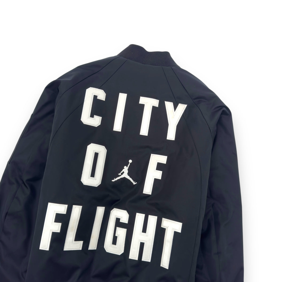 NIKE JORDAN CITY OF FLIGHT MA-1 BOMBER JACKET BLACK / WHITE L