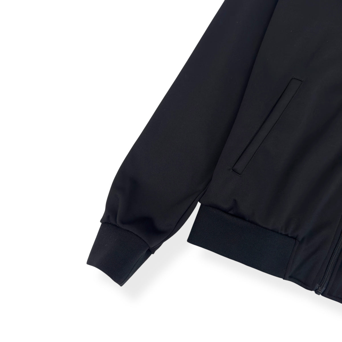 OFF-WHITE ZIP-UP FORALL TRACK TOP BLACK M