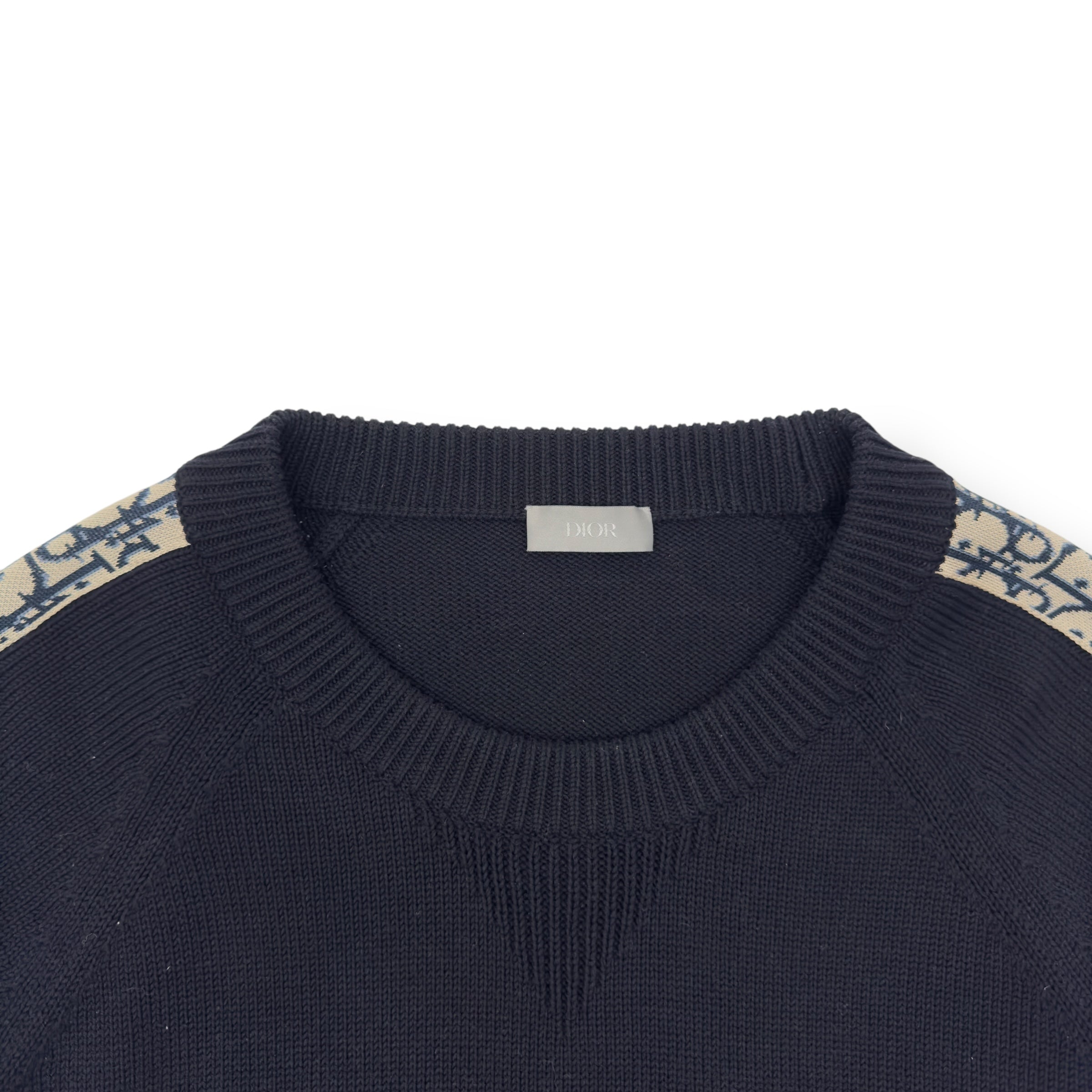 DIOR KNITTED CREWNECK SWEATER BLACK XL