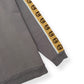GUCCI TAPE DETAIL COTTON HOODIE GREY / BEIGE M