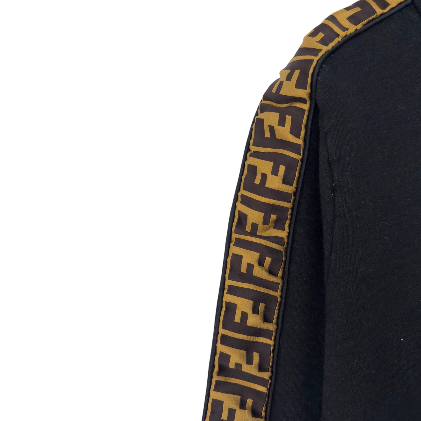 FENDI FF TAPE HOODIE BLACK L
