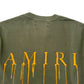 AMIRI SPRAY PAINT MA T-SHIRT GREEN / ORANGE S