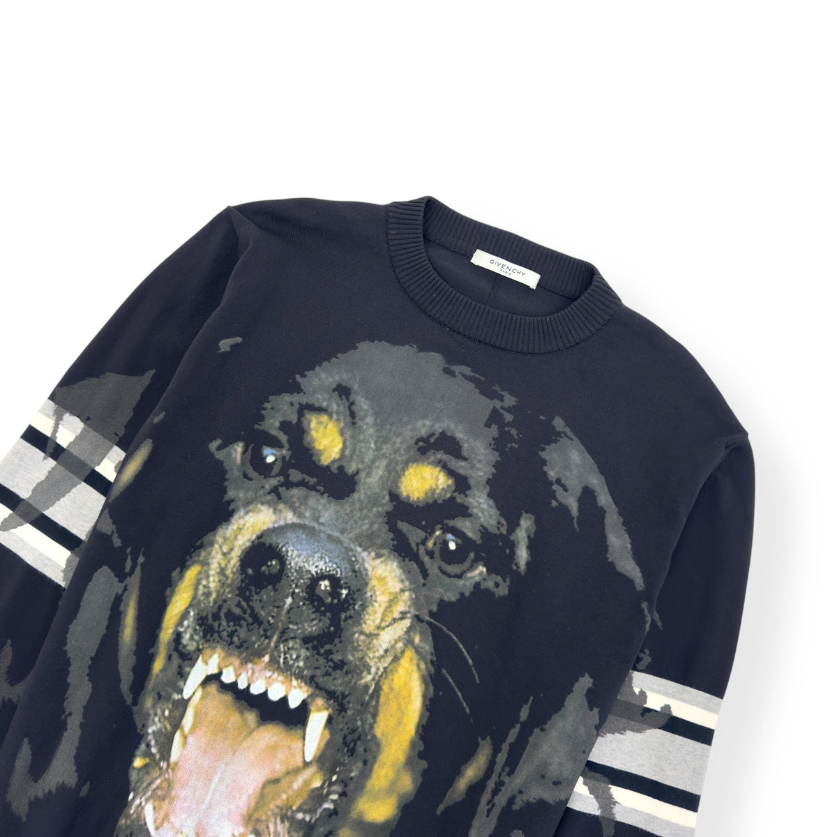 GIVENCHY ROTTWEILER STRIPED SWEATSHIRT BLACK L