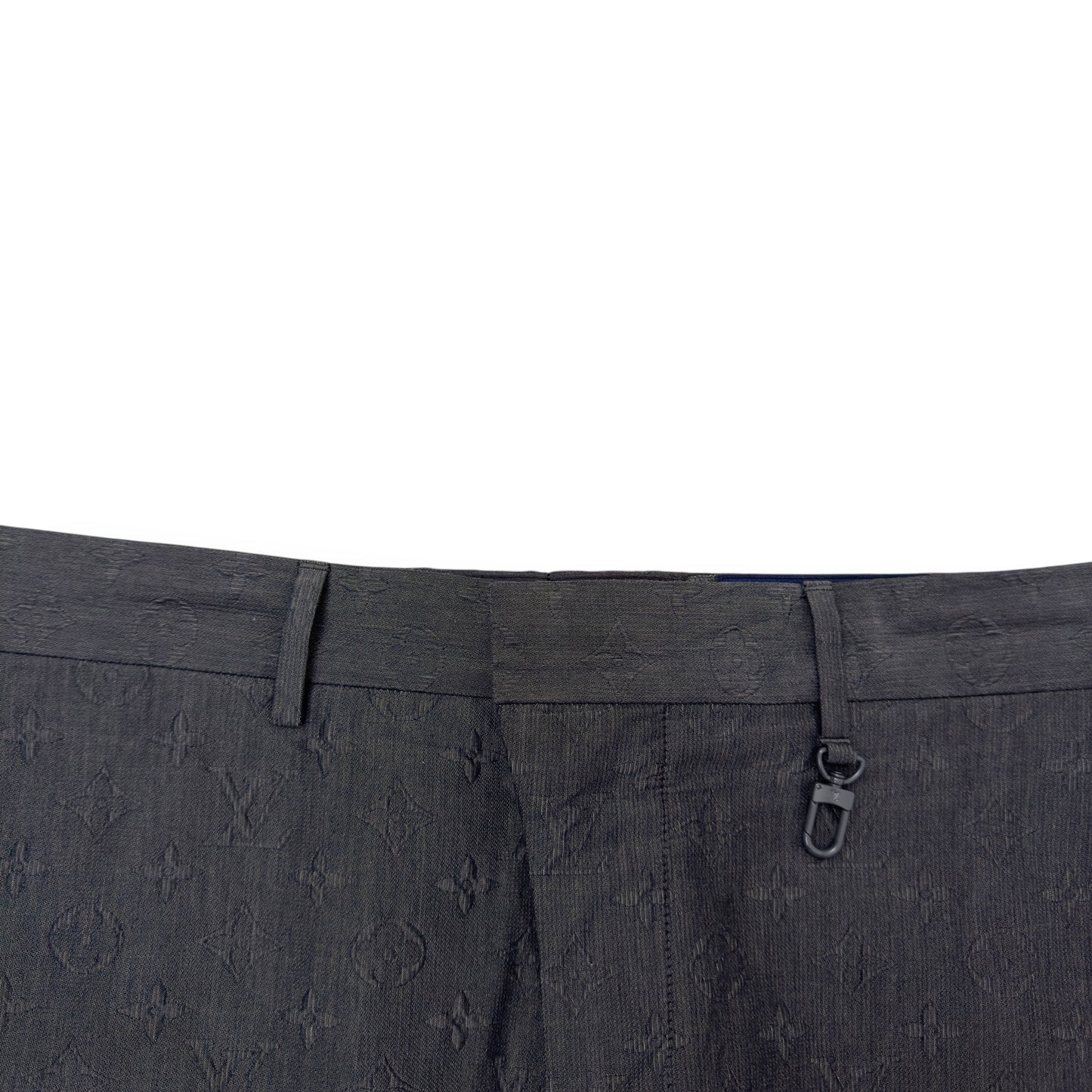 LOUIS VUITTON LOGO EMBROIDERED SLIM FIT TROUSERS S