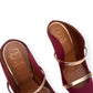 MALONE SOULIERS MAUREEN 100MM STILETTO SATIN / LEATHER MULES WINE / ROSE 36 / UK3