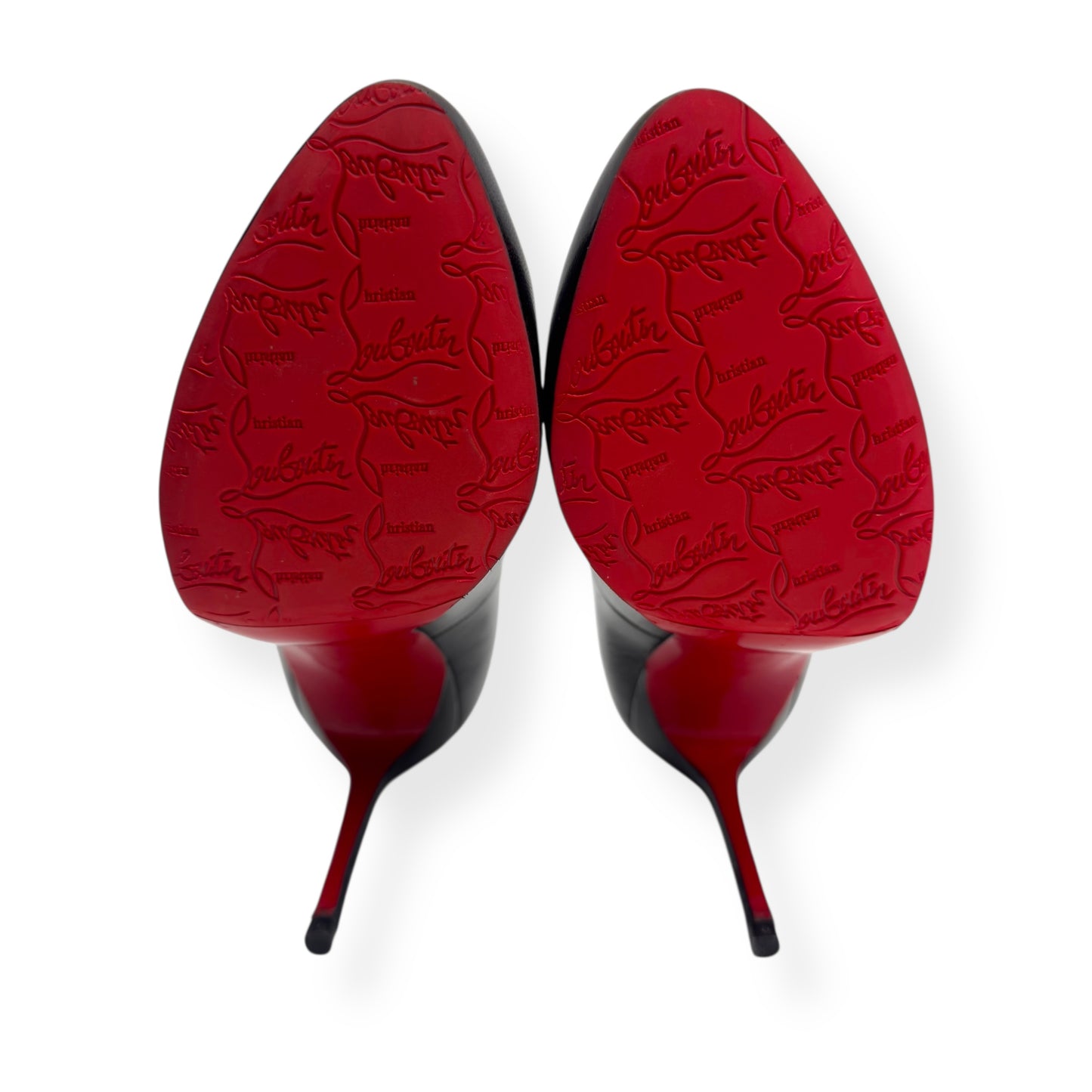 CHRISTIAN LOUBOUTIN LEATHER FIFI SIMPLE HEELS BLACK / RED 36 / UK3