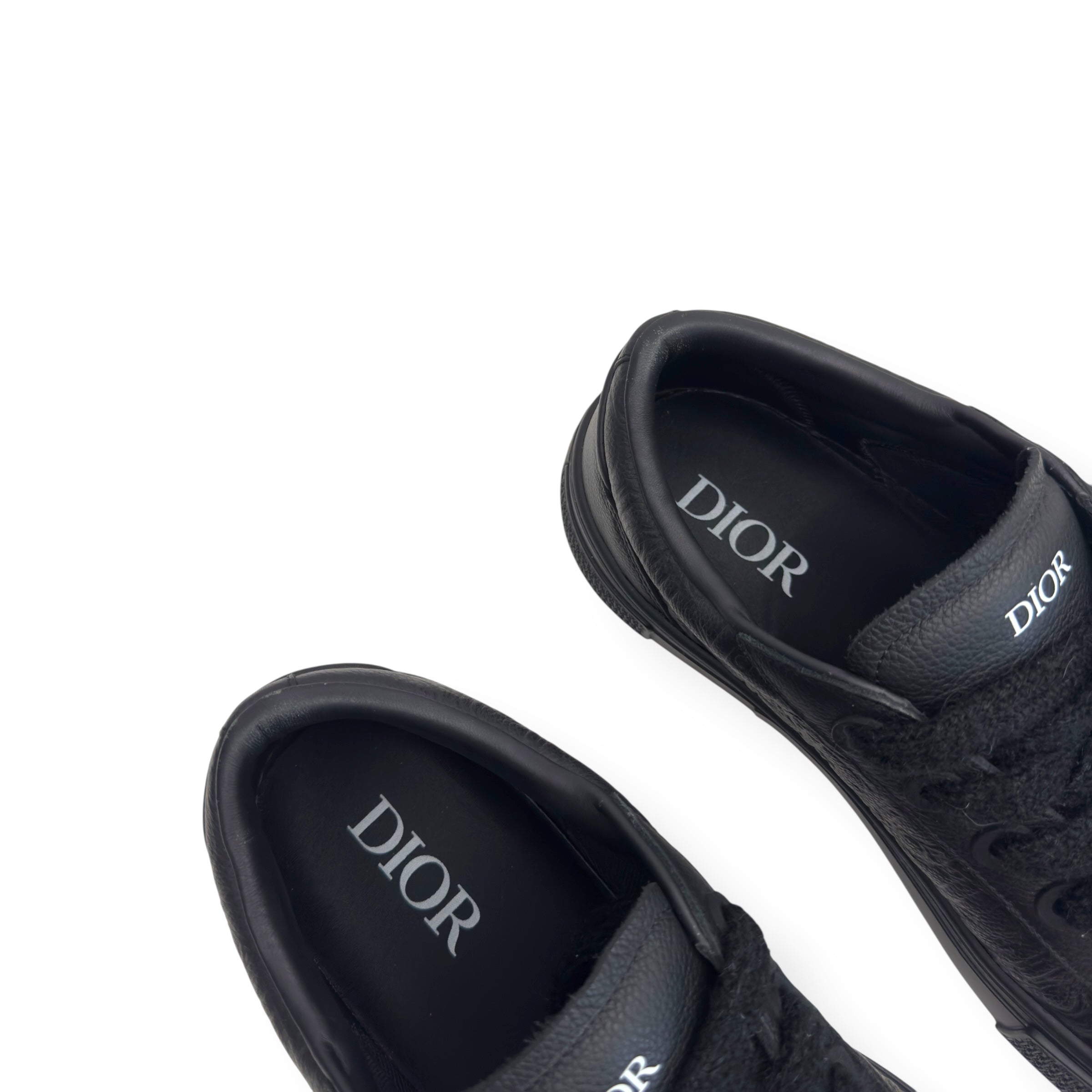 DIOR B33 LEATHER LOW TOP SNEAKER BLACK 44 / UK10