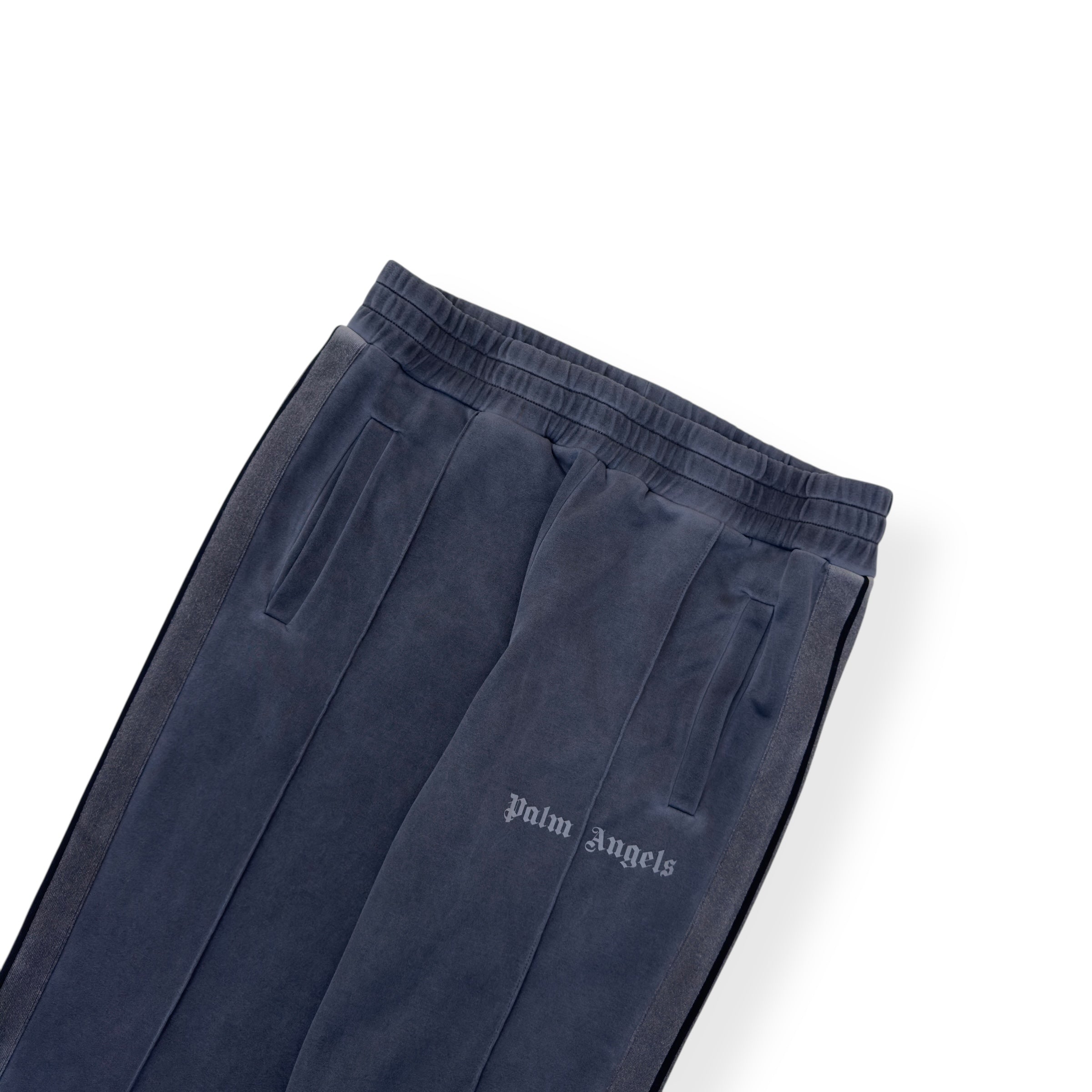 PALM ANGELS GARMENT DYED TRACK PANTS GREY M